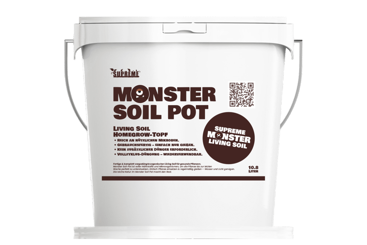 Open Monster Soil Pot with ready-to-use living soil